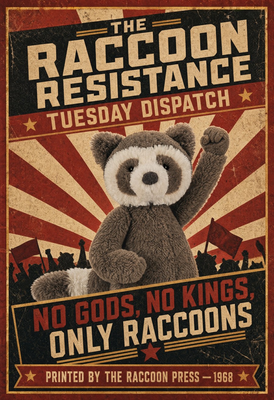RACCOON RESISTANCE: TUESDAY DISPATCH
