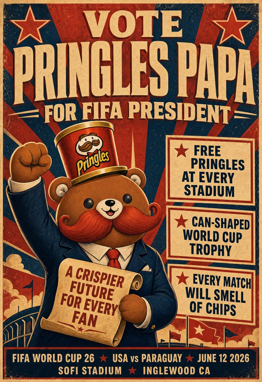 PRINGLES PAPA FOR FIFA PRESIDENT 2026