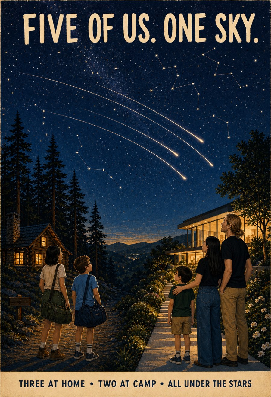 FIVE OF US. ONE SKY.