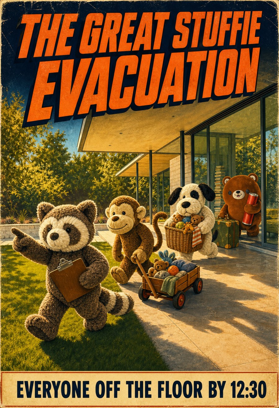 THE GREAT STUFFIE EVACUATION